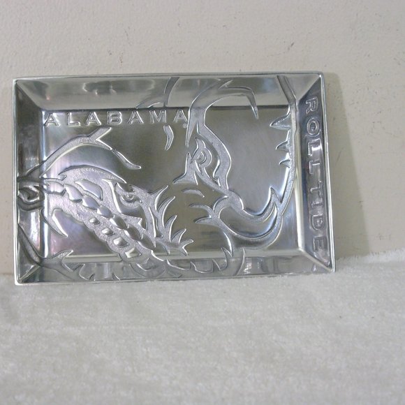 University of Alabama "Rolltide" Aluminum 9-inch Tray - Arthur Court Designs - Picture 1 of 6